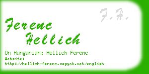 ferenc hellich business card